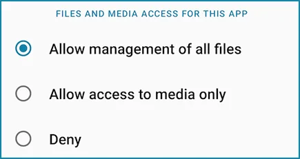 permitir el acceso a archivos multimedia